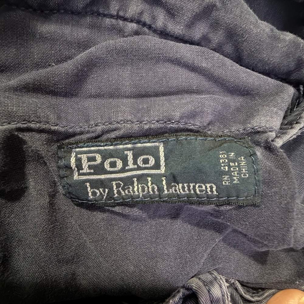 Polo Ralph Lauren Mens Navy Blue Cotton Chino Shorts Size 32 Flat Front - Picture 3 of 10